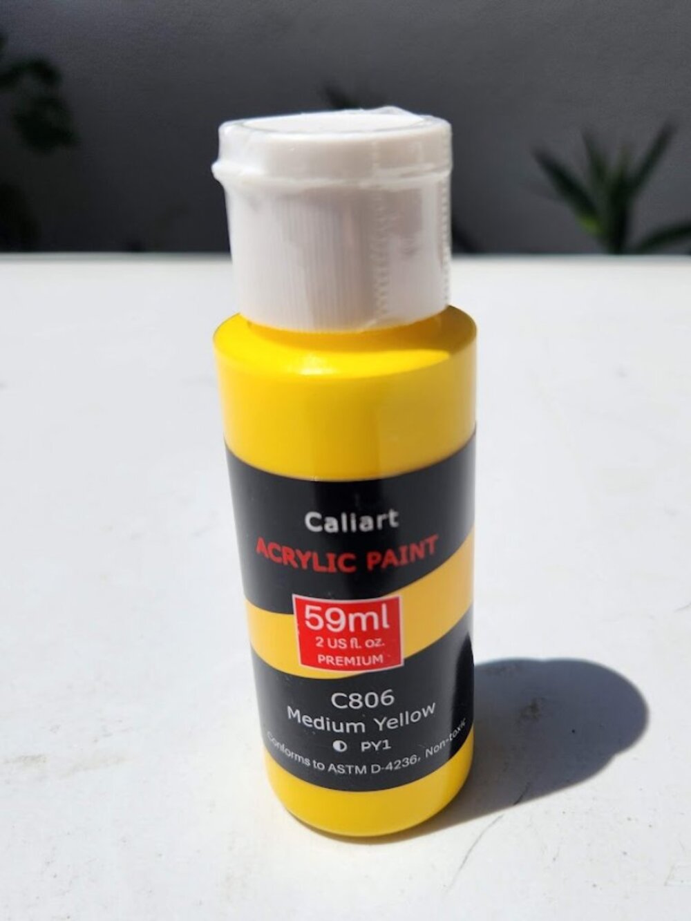 NEW Caliart Acrylic Paint Medium Yellow C806 Color 59ml, 2oz Art Craft Paints Pa